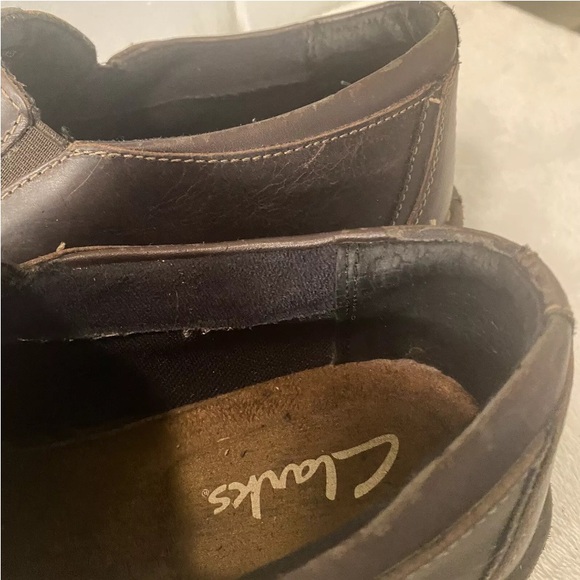 Clarks Men's Doby Double Gore Slip-On Loafer Dark Brown Size 10M - Picture 16 of 16